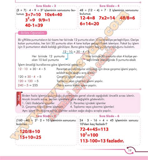 6 sınıf matematik ders kitabı sayfa 16